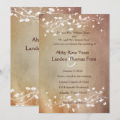 アンティーク紙の結婚式招待状 招待状 (正面/裏面)