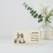 アンティーク紙オールドファッションシーマスドレスメーカー 名刺 (スタンド正面)