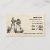 アンティーク紙オールドファッションシーマスドレスメーカー 名刺 (正面)