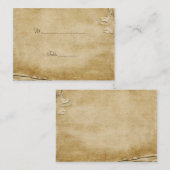 アンティーク紙テーブル座席表 プレイスカード (正面/裏面)