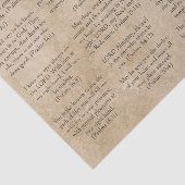 アンティーク紙バイブル詩編の聖句 薄葉紙 (詳細)