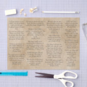 アンティーク紙バイブル詩編の聖句 薄葉紙 (クラフト)