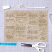 アンティーク紙バイブル詩編の聖句 薄葉紙 (クラフト)