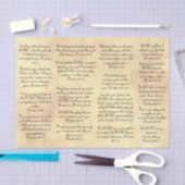 アンティーク紙バイブル詩編の聖句 薄葉紙 (クラフト)