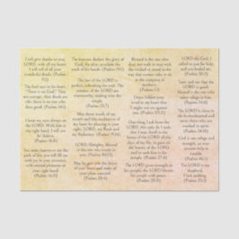 アンティーク紙バイブル詩編の聖句 薄葉紙