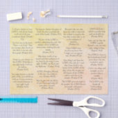 アンティーク紙バイブル詩編の聖句 薄葉紙 (クラフト)