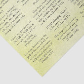 アンティーク紙バイブル詩編の聖句 薄葉紙 (詳細)