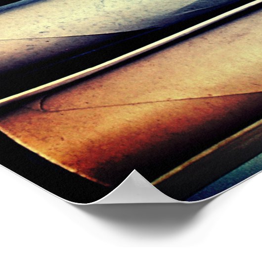 アンティーク紙ピアノ転が ポスター (角)