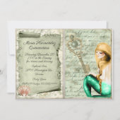 アンティーク紙マーメイドキンセニェラ招待状 招待状 (正面)