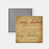 アンティーク紙ヴィンテージクリスマス冷蔵庫用マグネット マグネット (正面/裏面)