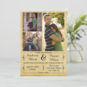 アンティーク紙3の写真 – 結婚式招待状 招待状 (スタンド正面)