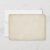 アンティーク紙・エレガントモダン結婚の 出欠カード (裏面)