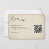 アンティーク紙・エレガントモダン結婚の 出欠カード (正面)