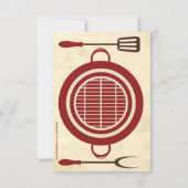 アンティーク紙 「I do」 BBQ パーティー - 3x5 招待状 (裏面)