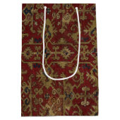 アンティーク素朴オリエンタルペルシアレッド模様 ミディアムペーパーバッグ (裏面)