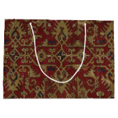 アンティーク素朴オリエンタルペルシアレッド模様 ラージペーパーバッグ (裏面)