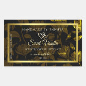 アンティーク素朴グラムフローラ製品包装ラベル 長方形シール (正面)