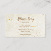 アンティーク素朴スエレガントクリプト 名刺 (裏面)