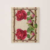 アンティーク素朴バラヴィンテージフラワー ジグソーパズル (縦)