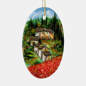 アンティーク素朴ビレッジイントスカニー セラミックオーナメント (右)