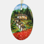 アンティーク素朴ビレッジイントスカニー セラミックオーナメント (左)