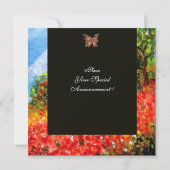 アンティーク素朴ビレッジINトスカーナ赤い青の黒 招待状 (裏面)