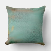 アンティーク素朴ファームハウススタイルティール(緑がかった色)レフェイクース クッション (正面)