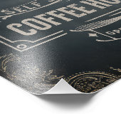 アンティーク素朴ブラックとブラウンコーヒーバー写真 フォトプリント            (角)