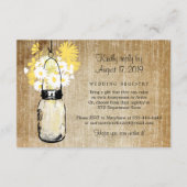 アンティーク素朴メイソンジャールデイジーワイルドフラワー エンクロージャーカード (正面)