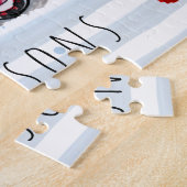 アンティーク素朴レッドトパーソナライズされたラック ジグソーパズル (側面)