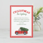 アンティーク素朴レッドトラックカントリーツリークラシック 招待状 (スタンド正面)