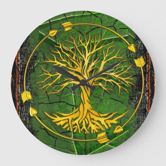 アンティーク素朴古代ルネッサンス登米2 ラージ壁時計 (正面)