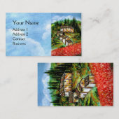 アンティーク素朴村とトスカーナのケシ 名刺 (正面/裏面)