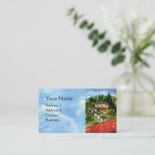 アンティーク素朴村とトスカーナのケシ 名刺 (スタンド正面)