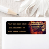 アンティーク素朴真鍮ロック付き木目 ラベル (インサイチュ)