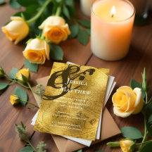 アンティーク素朴金ゴールドマップ結婚式招待状