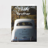 アンティーク結婚の兄の結婚式の日の車 カード (正面)