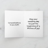 アンティーク結婚の兄の結婚式の日の車 カード (内部)