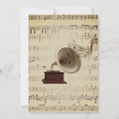アンティーク結婚の音楽テーマ招待状 招待状 (裏面)