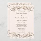 アンティーク結婚の 招待状 (正面/裏面)