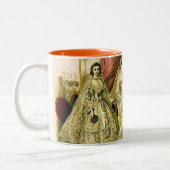 アンティーク結婚ブライダル ツートーンマグカップ (左)