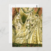 アンティーク結婚ブライダル ポストカード (正面/裏面)