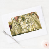 アンティーク結婚ブライダル 長方形シール (封筒)