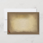 アンティーク結婚式の出欠確認カード 出欠カード (裏面)