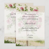 アンティーク結婚式招待状 招待状 (正面/裏面)