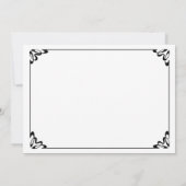 アンティーク結婚式 新婚夫婦、幸せな花嫁と新郎 案内状 (裏面)