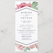 アンティーク結婚牡丹の式 プログラム (正面)