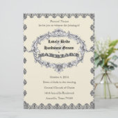 アンティーク結婚許可証写真結婚式招待状 招待状 (スタンド正面)