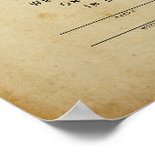 アンティーク結婚証書 ポスター (角)