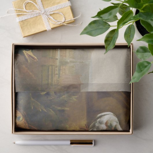 アンティーク絵を描ピーコックティッシュペーパー 薄葉紙 (ギフト)